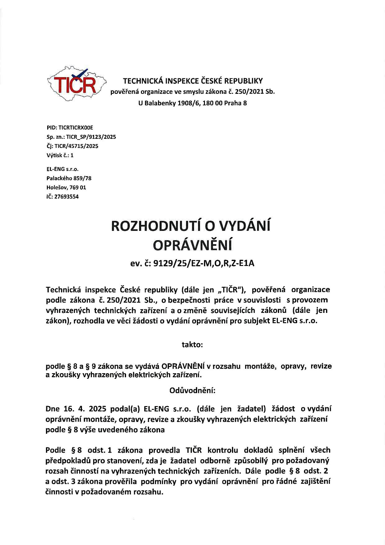 Název certifikátu.